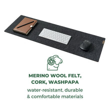 Felt and Cork Desk Mat, Laptop Mat, Extra Large Desk Pad, Natural Wool –  DREAMBLISSSTORELLC