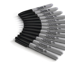 Sharpie Permanent Markers, Fine Point, Black, 12 Count