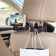 4every Rear View Mirror Phone Holder + Back Seat Hanger Car Holder, Mobile Headrest Hook Holder.