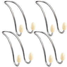 4 Pack Car Hooks for Headrests, Backseat Car Hanger, Stainless Steel with Rubber Tips, Shopping Bags