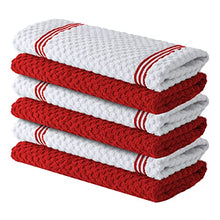 Premium Kitchen Towels – Pack of 6, 100% Cotton 15 x 25 Inches Absorbent Dish Towels