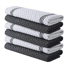 Premium Kitchen Towels – Pack of 6, 100% Cotton 15 x 25 Inches Absorbent Dish Towels