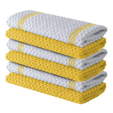 Premium Kitchen Towels – Pack of 6, 100% Cotton 15 x 25 Inches Absorbent Dish Towels