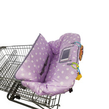 Shopping Cart Cover for Baby boy Girl, Multi-in-1 Cart Covers for Babies, Infant High Chair Cover, Machine Washable, X-Large Grocery cart seat Cushion Cover, Purple dot