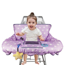 Shopping Cart Cover for Baby boy Girl, Multi-in-1 Cart Covers for Babies, Infant High Chair Cover, Machine Washable, X-Large Grocery cart seat Cushion Cover, Purple dot