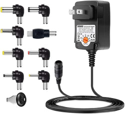 Universal AC Adapter, ZOZO 12W 3V 4.5V 5V 6V 7.5V 9V 12V Regulated Multi Voltage Switching Replacement Power Supply for Household Electronics Routers Speakers CCTV Cameras Smart Phone USB