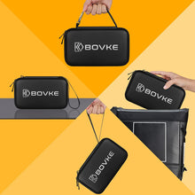 BOVKE Hard Electronics Organizer, Travel Cable Organizer Bag, Tech Organizer Case for Power Adapter Chargers Cables Earbuds Flash Drives and Other Electronics Accessories & Supplies, Black