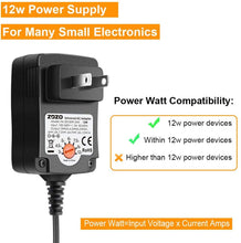 Universal AC Adapter, ZOZO 12W 3V 4.5V 5V 6V 7.5V 9V 12V Regulated Multi Voltage Switching Replacement Power Supply for Household Electronics Routers Speakers CCTV Cameras Smart Phone USB