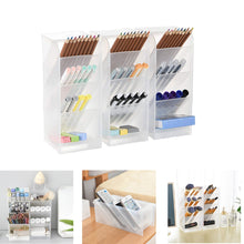 Sales Clearance Pen Organizer Storage, Translucent White Pen Storage Holder, High Capacity, Set of 3