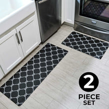 Kitchen Mat 2 Piece Rug Combo Set - Anti Fatigue Waterproof Cushioned Floor Mats