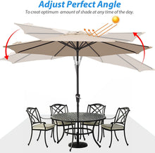 MUCHENGHY Patio Market Umbrellas 9ft UV Protection Large Outdoor Umbrella Sunbrella