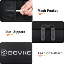 BOVKE Hard Electronics Organizer, Travel Cable Organizer Bag, Tech Organizer Case for Power Adapter Chargers Cables Earbuds Flash Drives and Other Electronics Accessories & Supplies, Black