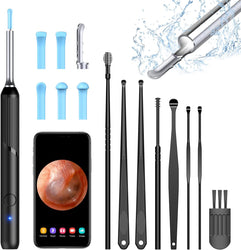 Ear Wax Removal Tool, Ear Cleaner with 1080P Camera, Ear Cleaning Kit with 8 Pcs Ear Set, Earwax Remover with Light, Endoscope with 5 Auxiliary Accessories, Otoscope for iPhone, iPad, Android Phones