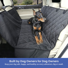 4Knines Dog Seat Cover with Hammock for Cars and SUVs - Heavy Duty, Non Slip, Waterproof (Regular, Black)