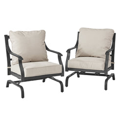 Newport Deep Seating Outdoor Stationary Rocking Chairs, Set of 2Copy