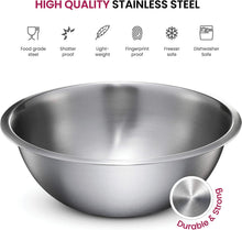 Stainless Steel Mixing Bowls (Set of 6) Stainless Steel Mixing Bowl Set - Easy To Clean, Nesting Bowls for Space Saving Storage, Great for Cooking, Baking, Prepping