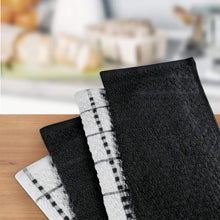 Utopia Towels Kitchen Towels, 15 x 25 Inches, 100% Ring Spun Cotton Super Soft and Absorbent Dish Towels, Tea Towels and Bar Towels (12 Pack, Black)
