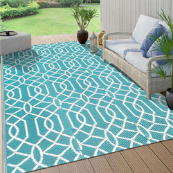 Outdoor Rug 5x7 Ft for Patios Reversible Mats Outdoor Camping Rugs Plastic Straw Rug RV Patio Mat
