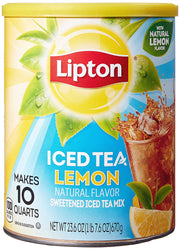 Lipton Iced Tea Mix, Lemon, Makes 10 Quarts (Pack of 6)