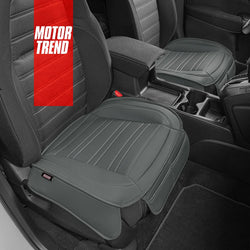 Motor Trend Gray Faux Leather 2-Pack Car Seat Cushion for Front Seats