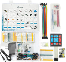 DEYUE 398 Electronic Starter Fun Kit Bundle | Basic Electronics Components Starter Kit | for Arduino, Raspberry Pi, STM32 | Power Supply Module, Power Adaptor, Jumper Wire