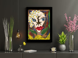 Trippy Wall Art, Psychedelic Weird Illustration, Whimsical Home Decor, Eyes of Nature