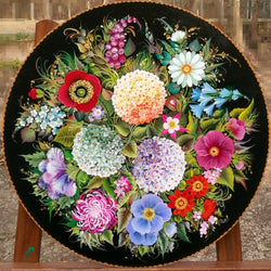 Traditional Ukrainian Art, Home Décor Ukrainian Folk Art Mother's Day Gift Birthday Gift Collecting Object Flowers