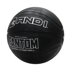 AND1 Fantom Rubber Basketball, Black, 29.5