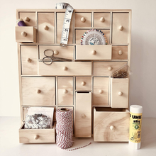 HYGGEHAUS Craft Storage Organizer with Drawers - Wooden Storage  DIY Advent Cal  |