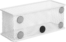 White Wire Mesh Magnetic Storage Baskets, Set of 3