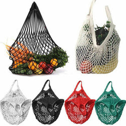 1PC Net String Grocery Shopping Bags Cotton Mesh Eco Friendly Tote Women