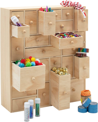 HYGGEHAUS Craft Storage Organizer with Drawers - Wooden Storage  DIY Advent Cal  |