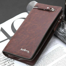 Men's Bifold Leather Zip Coin Long Wallet Multi Card Holder Purse Clutch Handbag