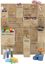 HYGGEHAUS Craft Storage Organizer with Drawers - Wooden Storage  DIY Advent Cal  |