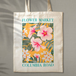 Flower Market Tote Bag, London Tote Bag, Columbia Road Design Tote Bag